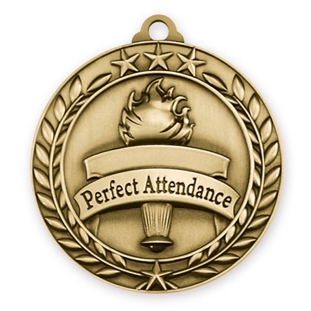 1 3/4" Perfect Attendance Medal