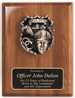 Police Walnut Plaque