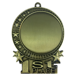 3" 1st, 2nd, or 3rd Place DIY Blank Insert Medal (Holds 2" Insert)