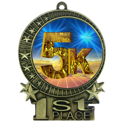 3" 5K Medal with Epoxy Dome XMD-D06