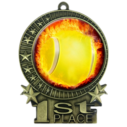 Flame Tennis Medal
