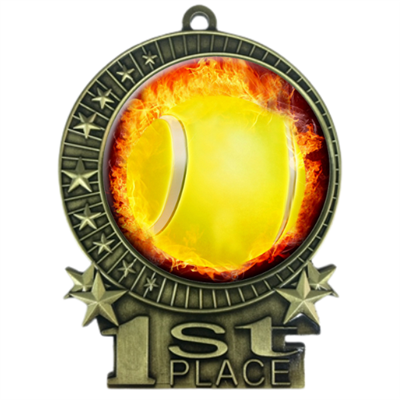 Flame Tennis Medal