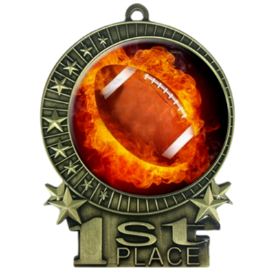Flame Football Medal