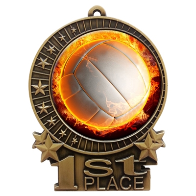 Flame Volleyball Medal
