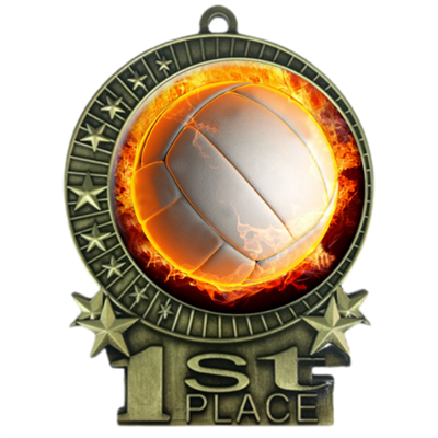 Flame Volleyball Medal