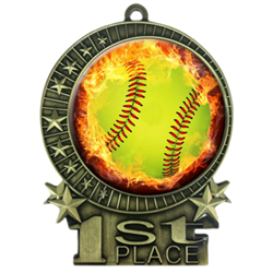 Flame Softball Medal