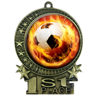 Flame Soccer Medal