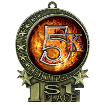 Flame 5K Medal