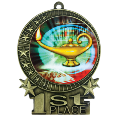 3" Scholastic Lamp Medal