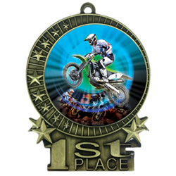 3" Motorcross Medal