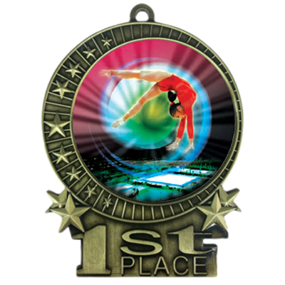 3" Female Gymnastics Medal