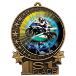 3" Motorcycle Racing Medal