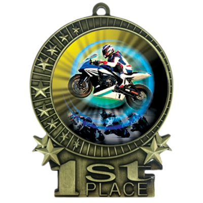 3" Motorcycle Racing Medal