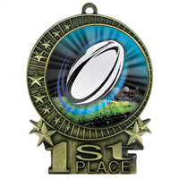 3" Rugby Medal