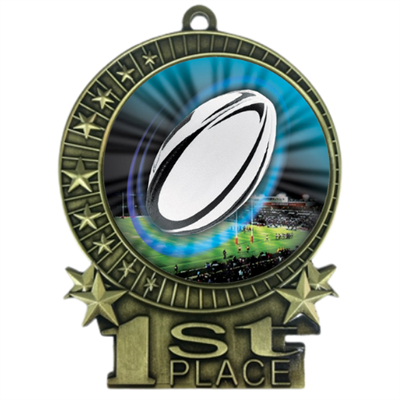 3" Rugby Medal