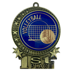 3" Full Color Volleyball Medals