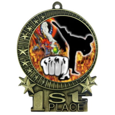 3" Full Color Martial Arts Medals
