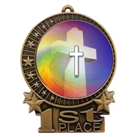 3" Full Color Religious School Medals