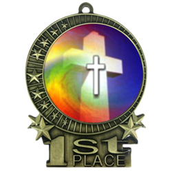 3" Full Color Religious School Medals