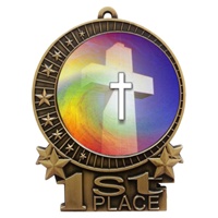 3" Full Color Religious School Medals