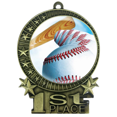 3" Full Color Baseball Medals