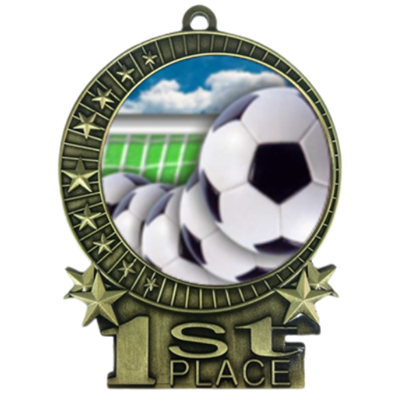 3" Full Color Soccer Team Medals