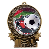 3" Full Color Soccer Cleat Medals