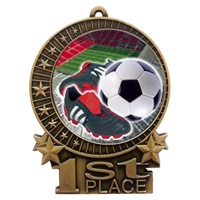 3" Full Color Soccer Cleat Medals