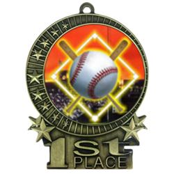 3" Full Color Baseball Diamond Medals
