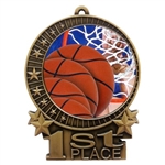 3" Full Color Basketball Medals