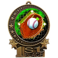 3" Full Color Baseball Medals
