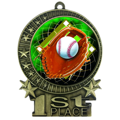 3" Full Color Baseball Medals