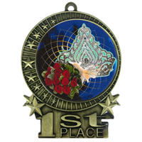 3" Full Color Beauty Queen Medals