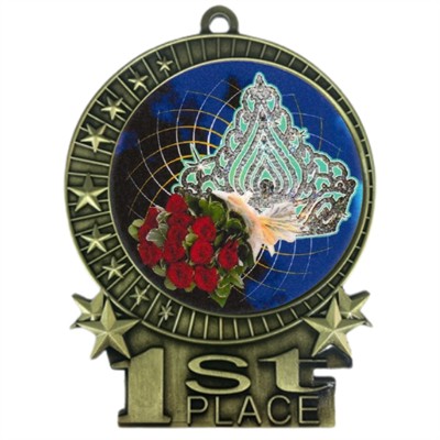 3" Full Color Beauty Queen Medals