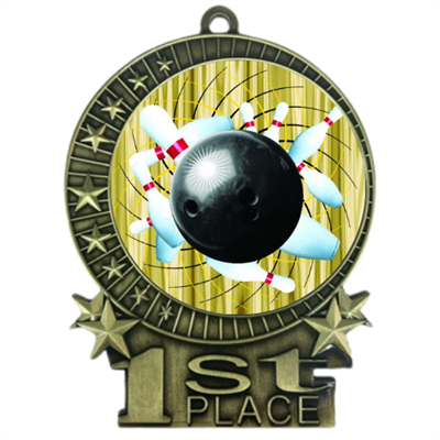 3" Full Color Bowling Medals