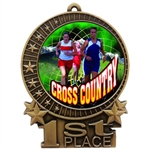 3" Full Color Women Cross Country Medals