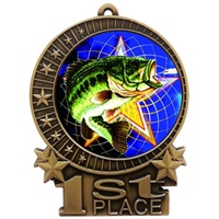3" Full Color Fishing Medals
