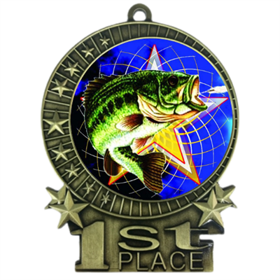3" Full Color Fishing Medals