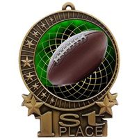 3" Full Color Football Medals