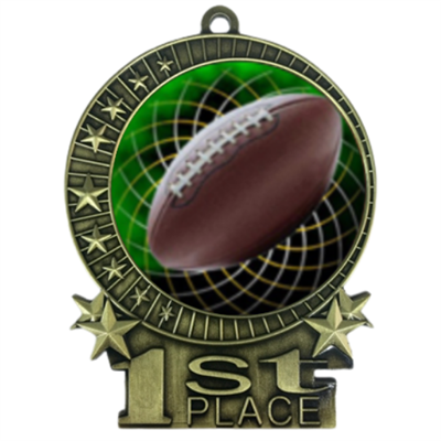 3" Full Color Football Medals
