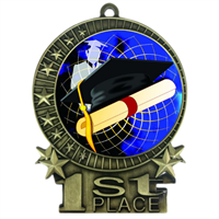 3" Full Color Graduation Medals