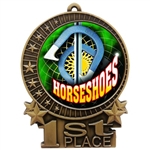 3" Full Color Horse Shoes Medals