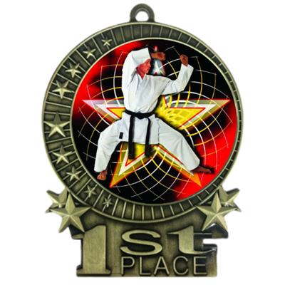 3" Full Color Martial Arts Karate Medals