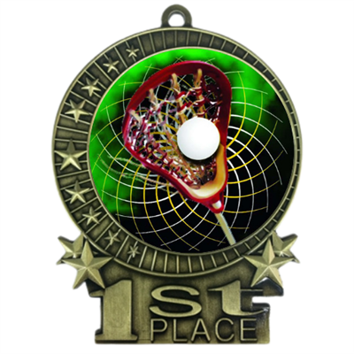 3" Full Color Lacrosse Medals