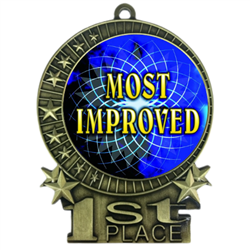3" Full Color Most Improved Medals