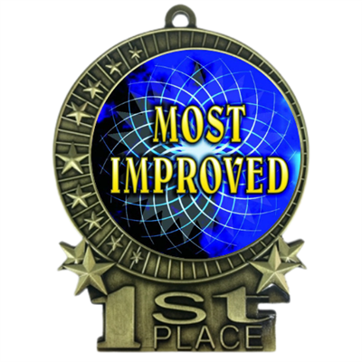 3" Full Color Most Improved Medals