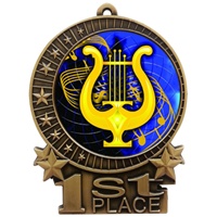 3" Full Color Music Lyre Medals