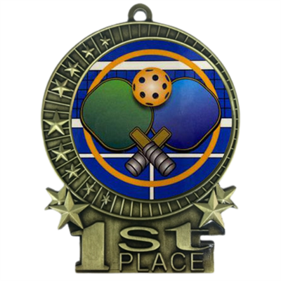 3" Full Color Pickleball Medals