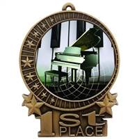 3" Full Color Piano Recital Medals