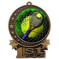3" Full Color Tennis Medals